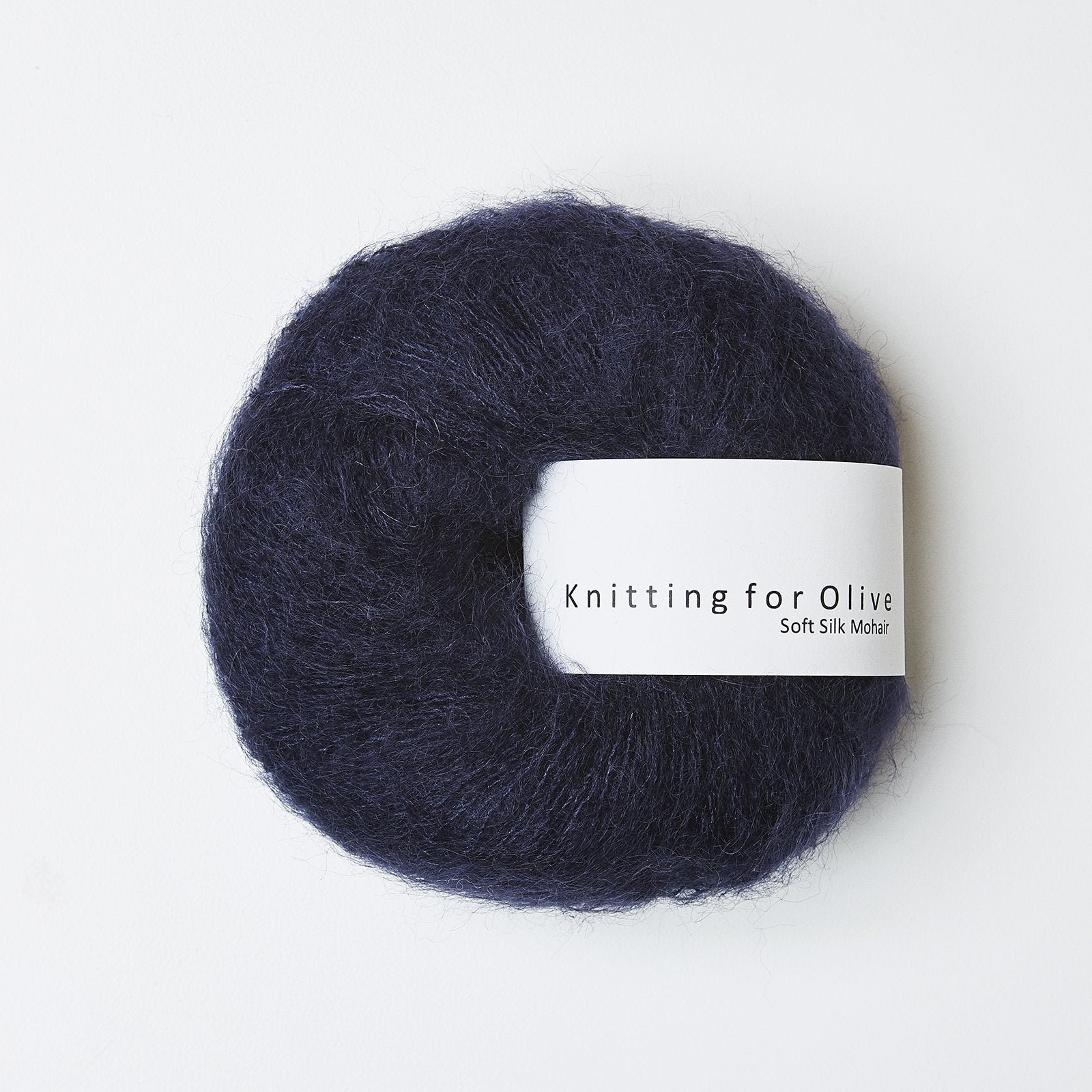 Acrylic and Mohair Wool Blend Knit Bouclé in Navy