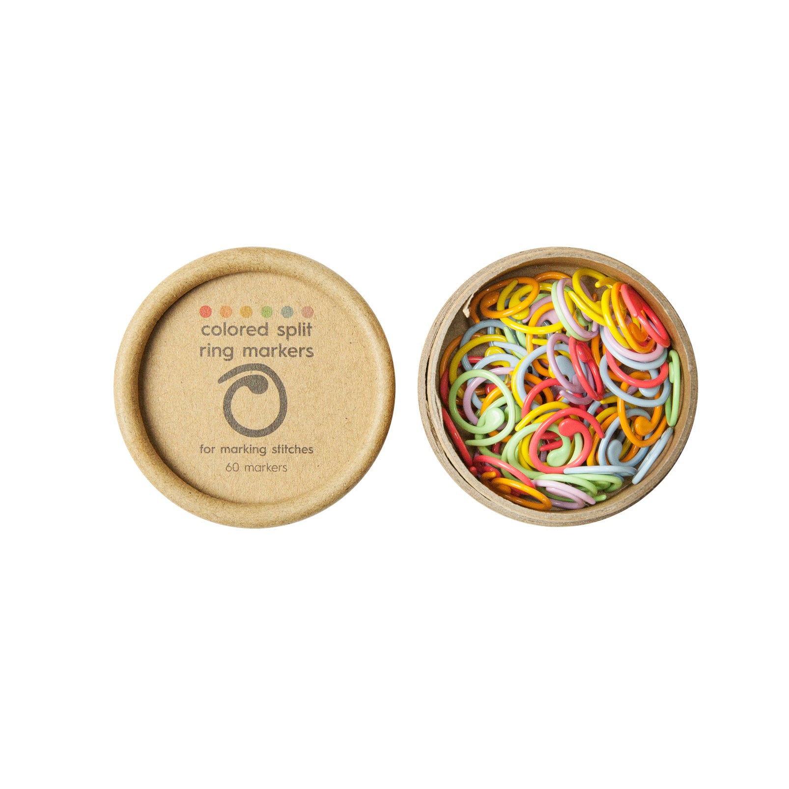 CocoKnitsin värilliset halkaistut rengasmerkit