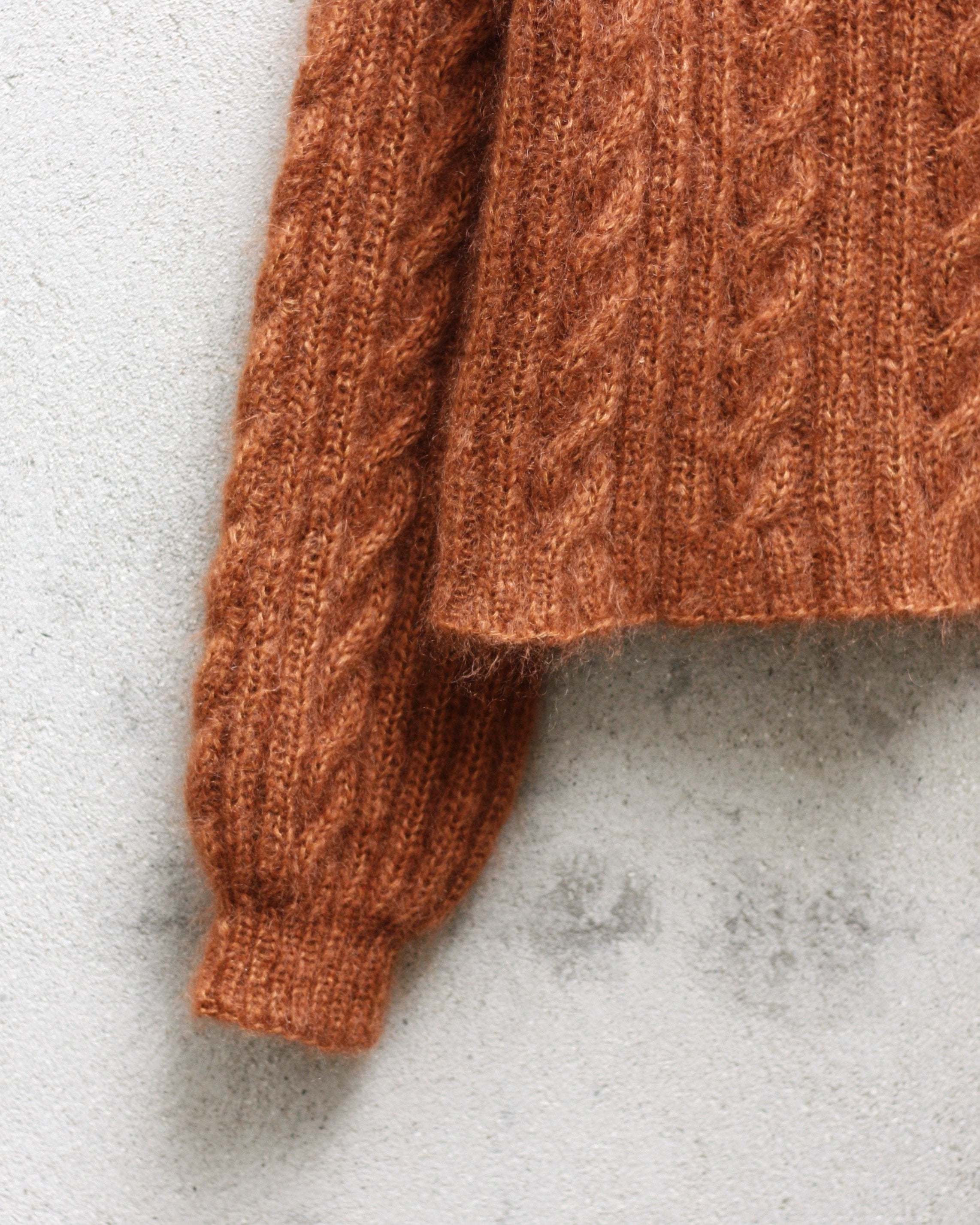 Ribbed Cable Sweater<br>