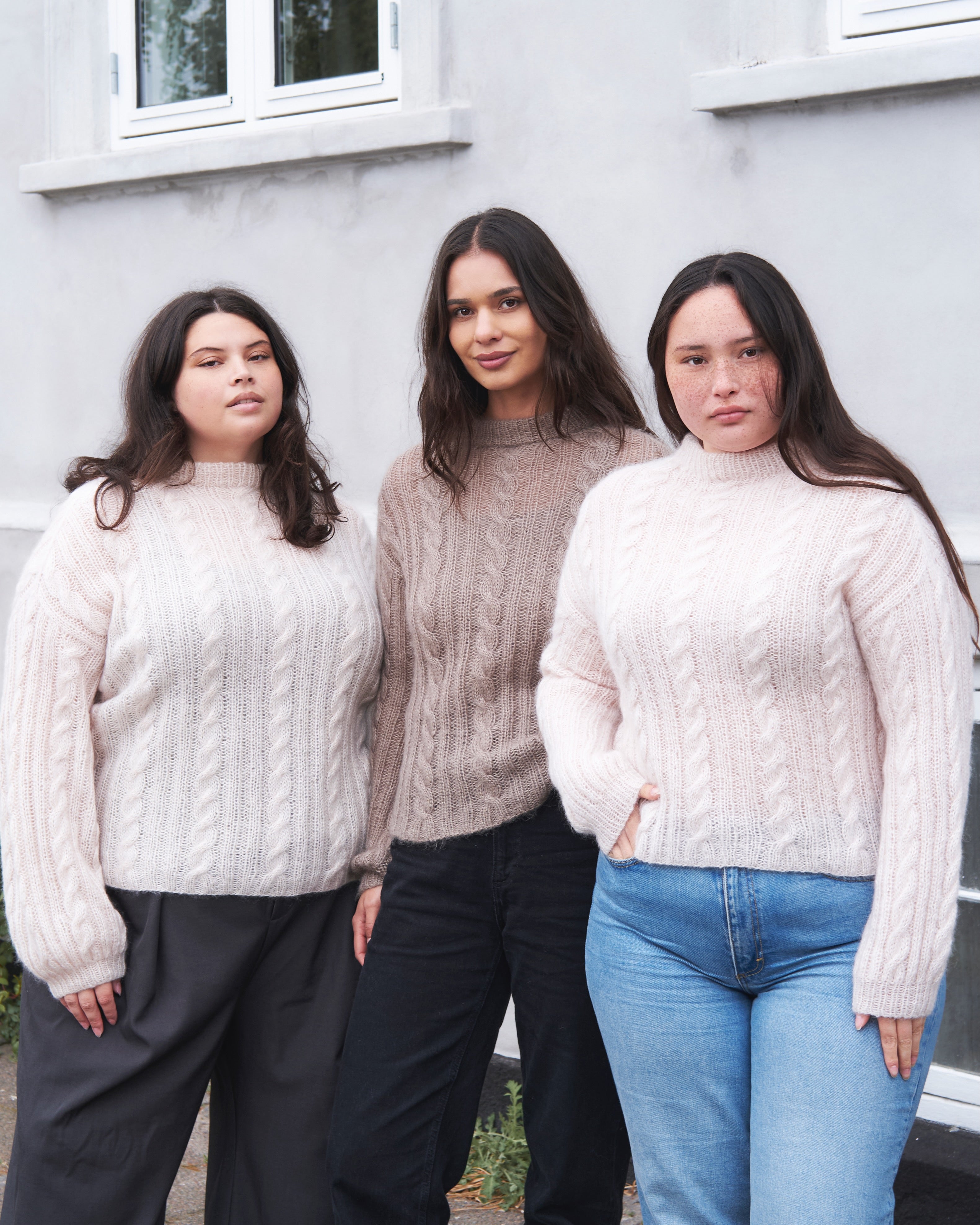 Ribbed Cable Sweater<br>