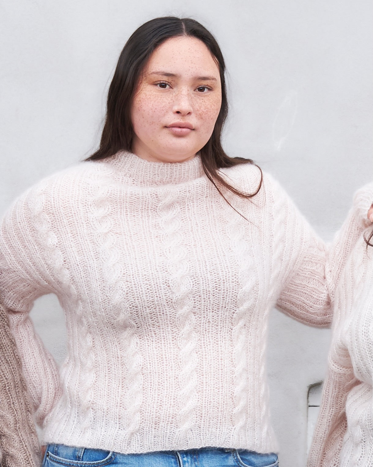 Ribbed Cable Sweater<br>