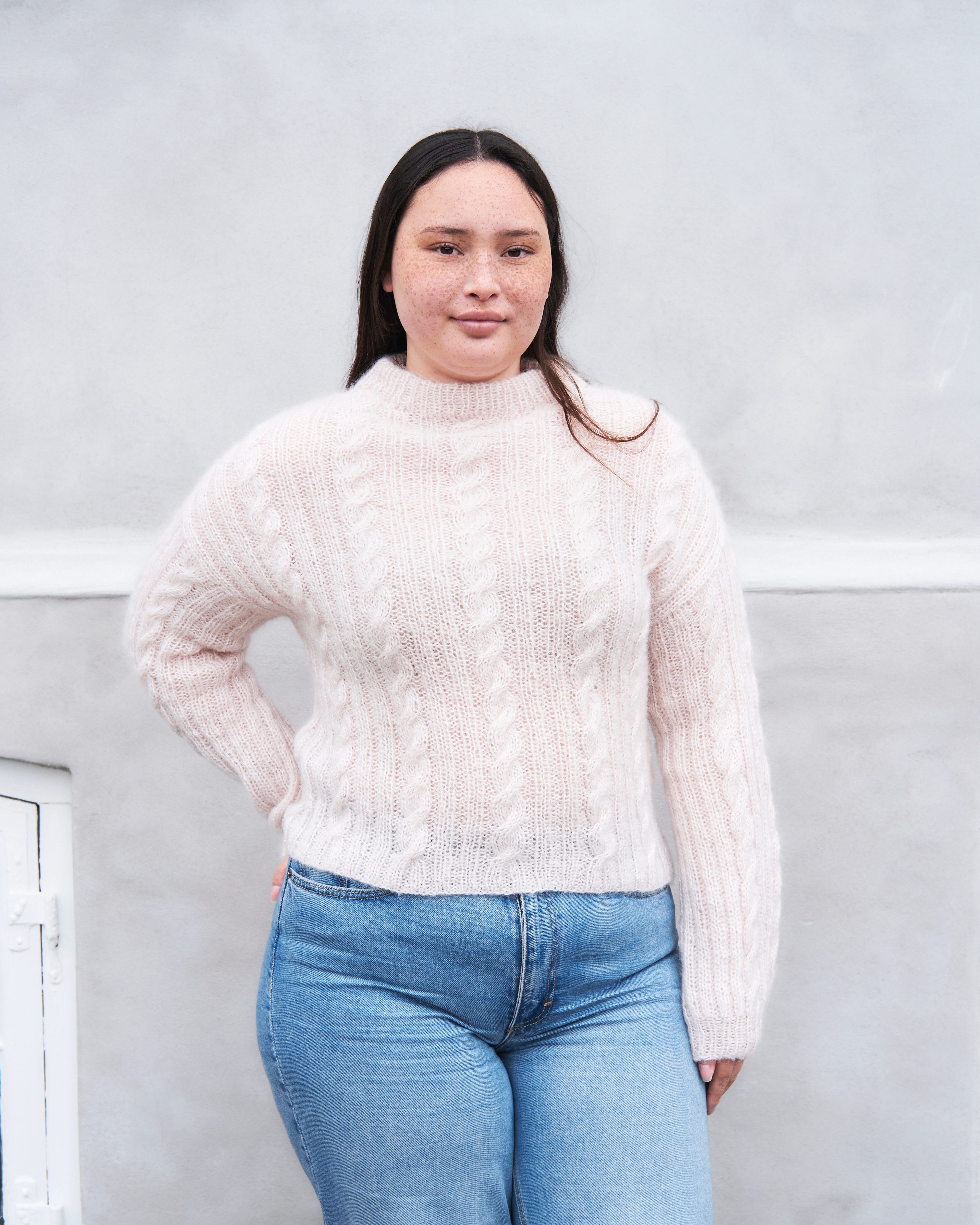 Ribbed Cable Sweater<br>