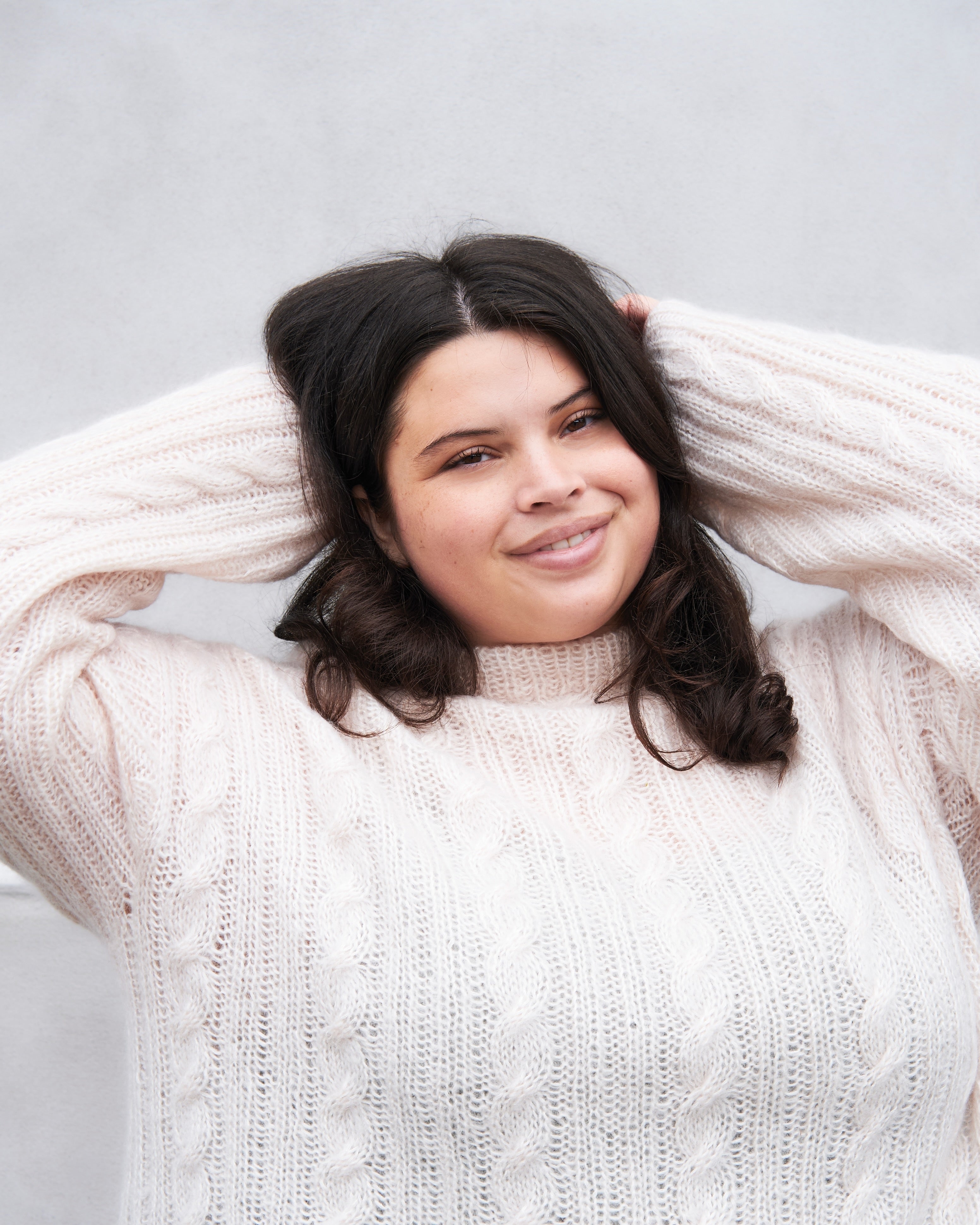 Ribbed Cable Sweater<br>