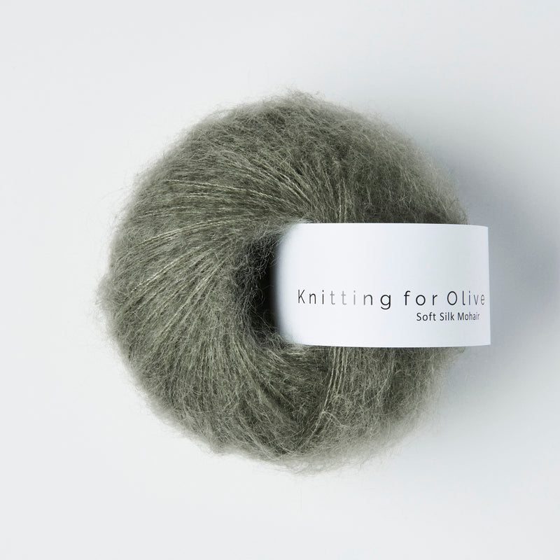 SEA SILK_BLEND KNIT / LIME_GREEN × 1 M Knitting for Olive Soft Silk Mohair - Dusty Sea Green