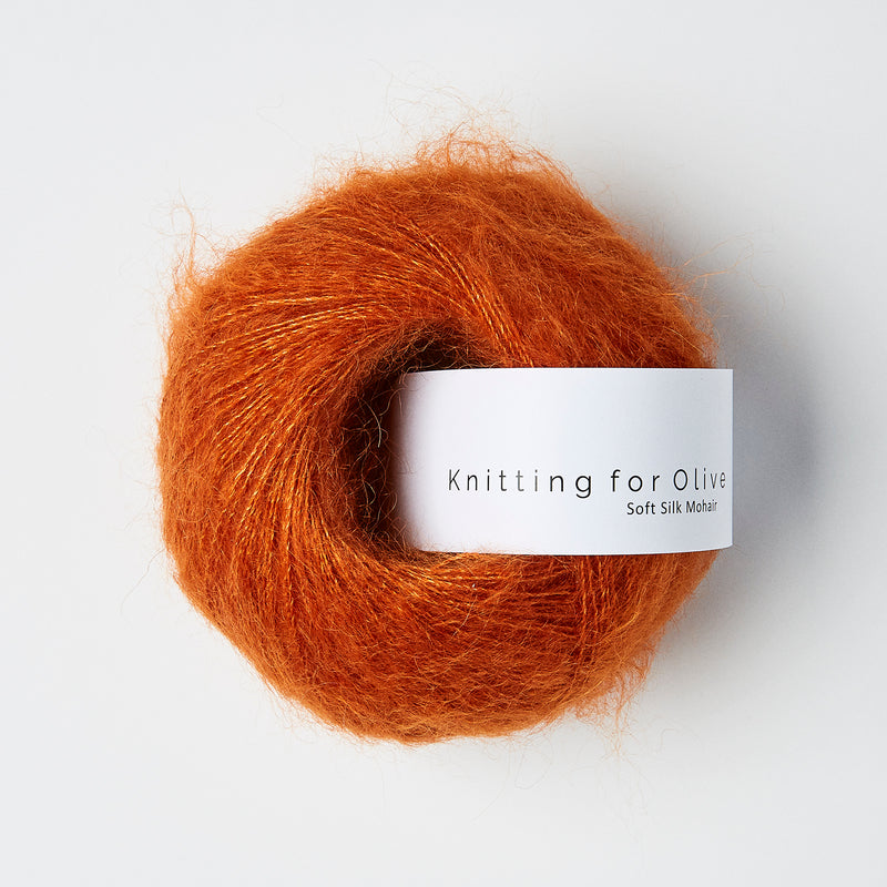 Knitting for Olive Soft Silk Mohair - Burnt Orange