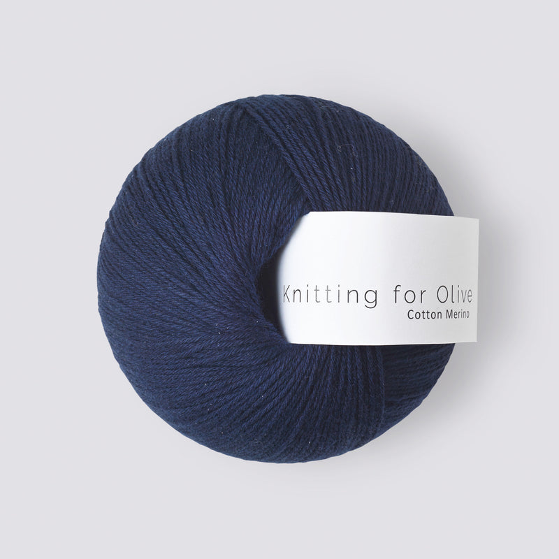 Stricken für Olive Cotton Merino - Navy Blue