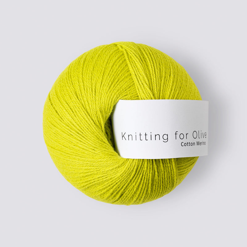 Stricken für Olive Cotton Merino - Lime Yellow