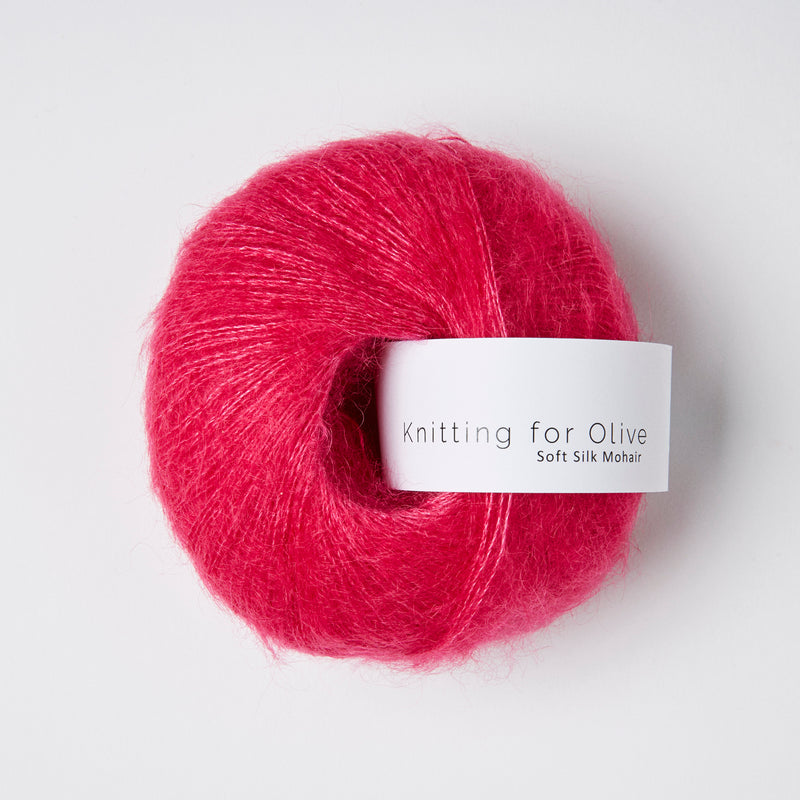 Knitting for Olive Soft Silk Mohair - Pink Daisies<br>