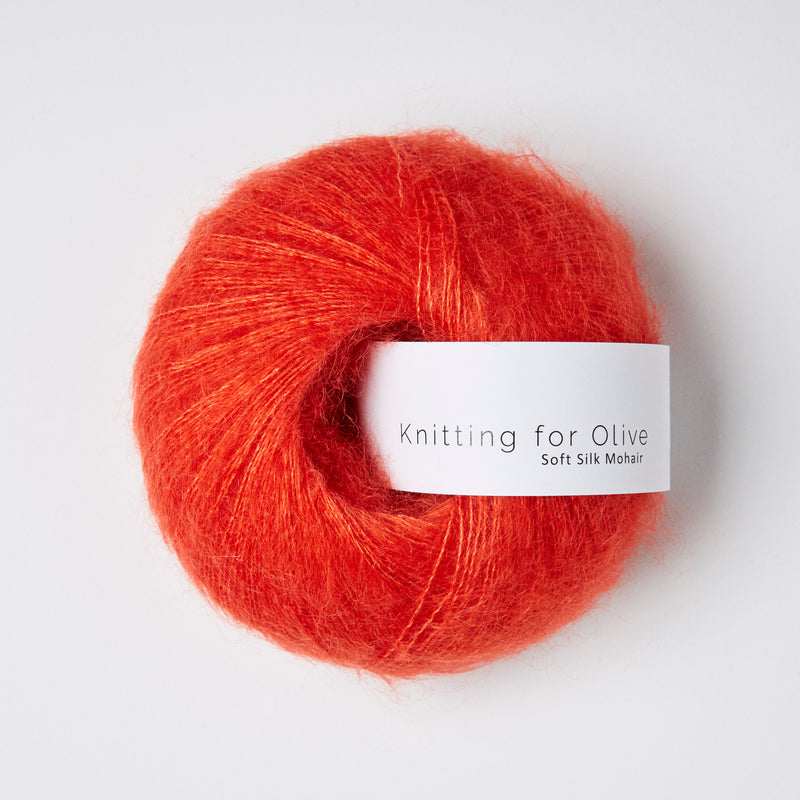 Knitting for Olive Soft Silk Mohair - Blood Orange<br>