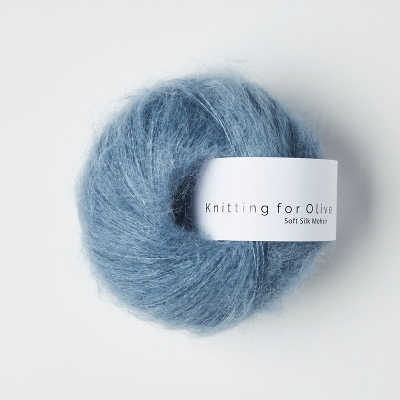 Knitting for Olive Soft Silk Mohair - Dusty Dove Blue