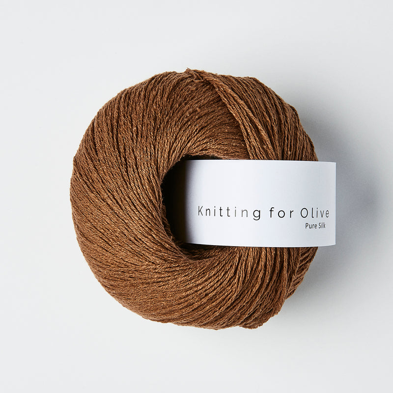 Knitting for Olive Pure Silk - Dark Cognac<br>