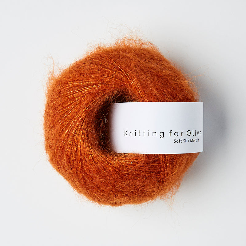 Knitting for Olive Soft Silk Mohair - Burnt Orange<br>