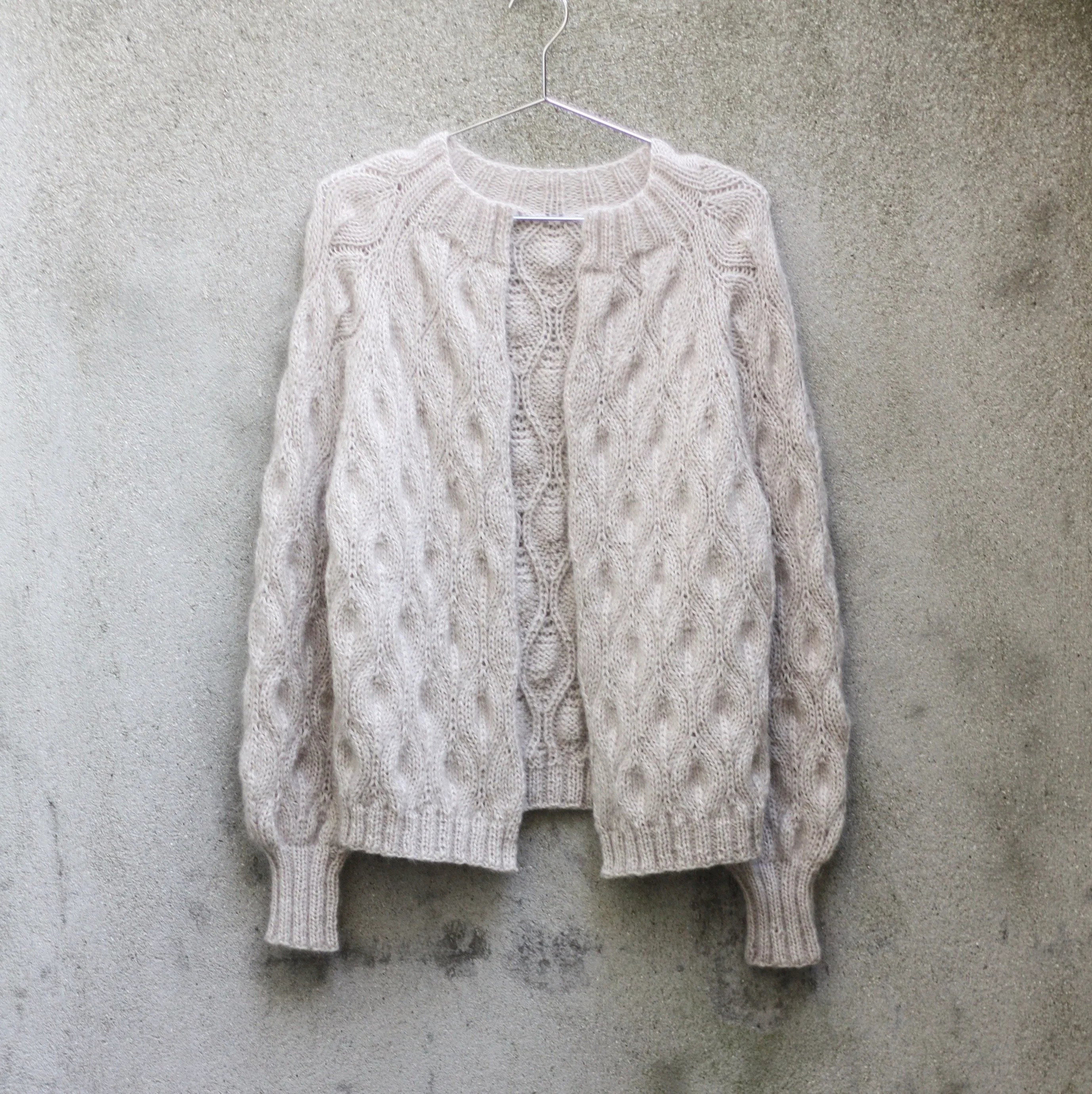 Olivenfarget cardigan
